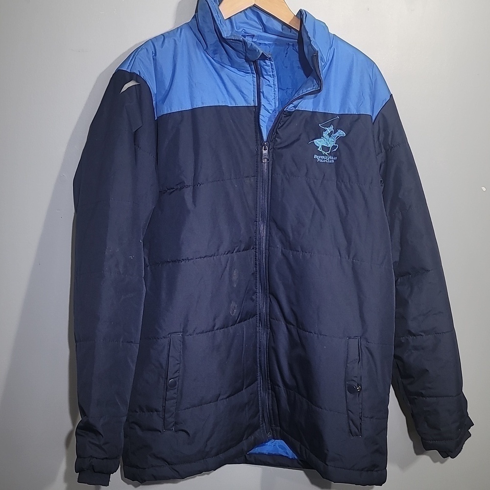 BEVERLY Hills Polo Club Navy Blue Winter Coat